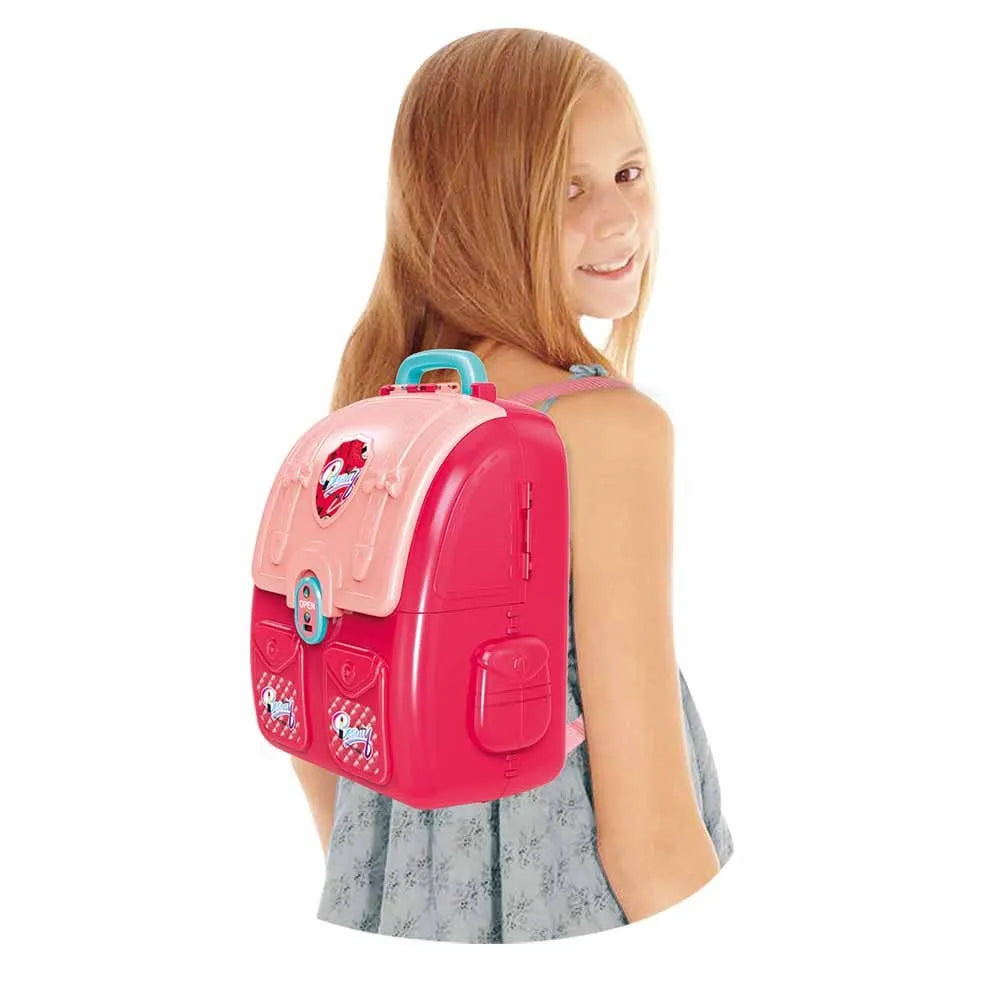 Sac à dos rose Beauté, ensemble de jouets 2 en 1