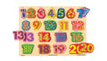 wooden number puzzle board featuring numbers 1 to 20