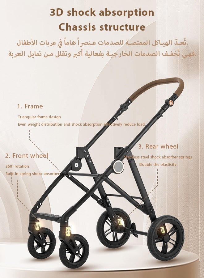 Poussette Bébé 2 en 1 Kidilo K08 –  (0 à 3 ans)
