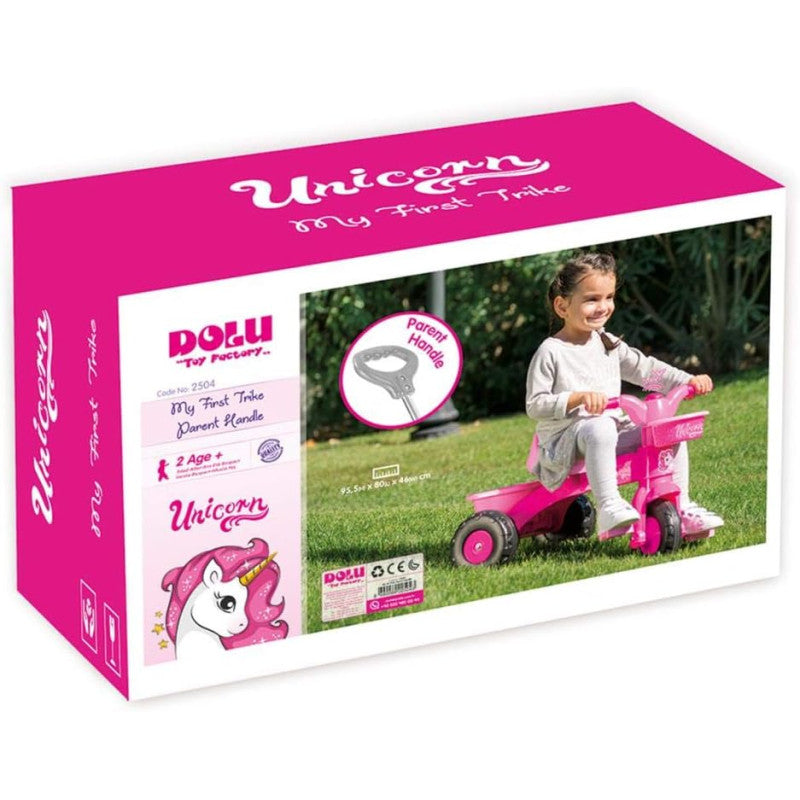 Vélo tricycle Dolu Unicorn avec poignée - 2504