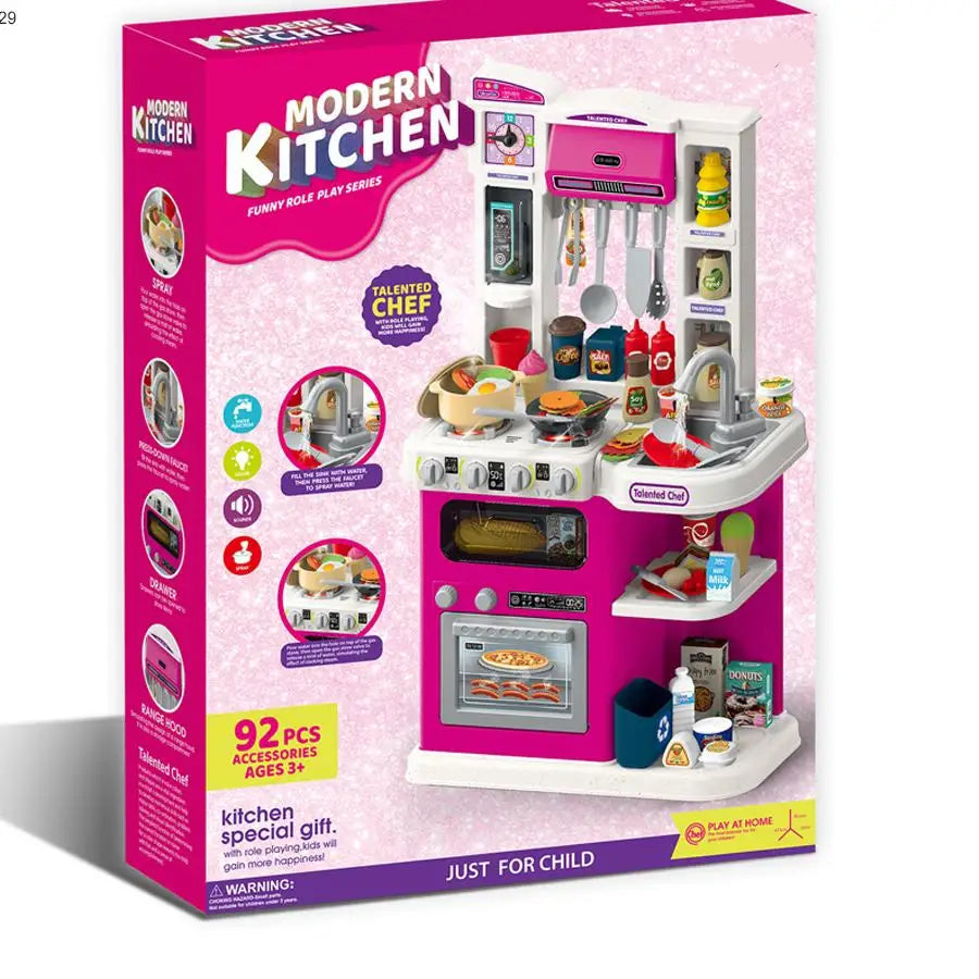 Cuisine Moderne pour Enfants – 92 Accessoires • Eau Réelle • Lumières & Sons