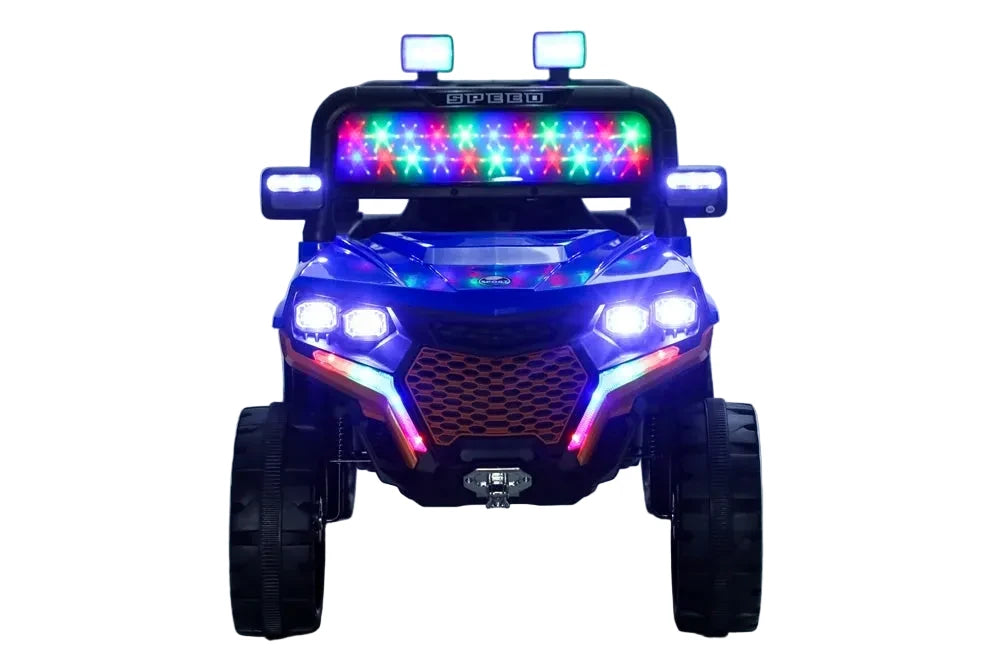 Buggy Électrique Enfant 12V  – Double Moteur, LED & MP3 – De 2 à 5 Ans - Bleu