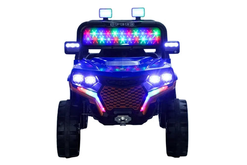 Buggy Électrique Enfant 12V  – Double Moteur, LED & MP3 – De 2 à 5 Ans - Bleu
