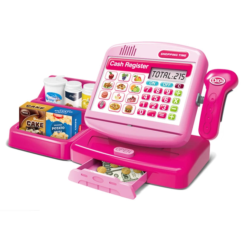 Caisse Enregistreuse Enfant Rouge avec Accessoires – Jeu de Marchande