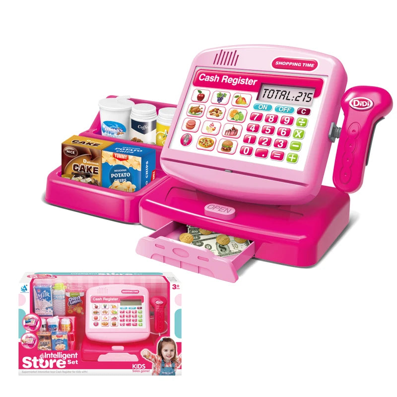Caisse Enregistreuse Enfant Rouge avec Accessoires – Jeu de Marchande