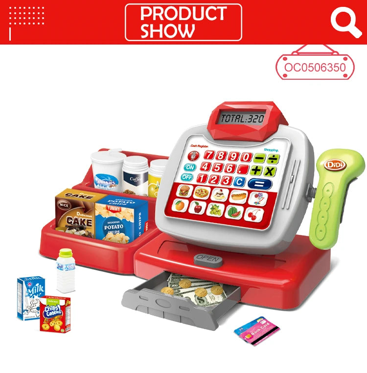 Caisse Enregistreuse Enfant Rose avec Accessoires – Jeu de Marchande