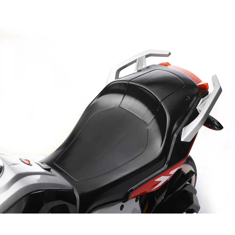 Moto Électrique Sportive RR 12V pour Enfant avec Roues de Stabilité - Rouge