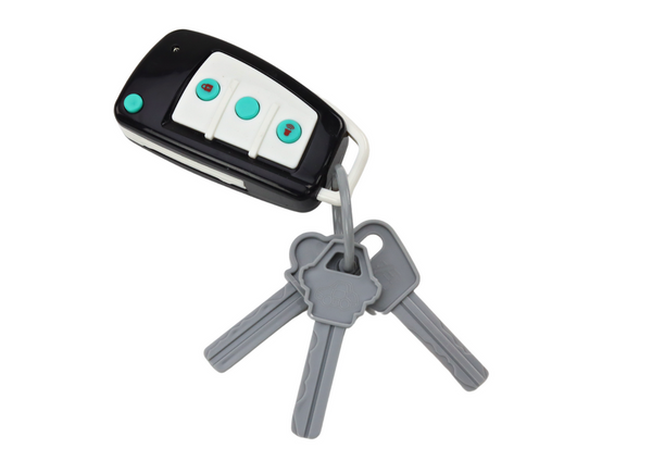 Lean Toys Early Education Baby Toy set featuring a toy phone, remote control, and keys