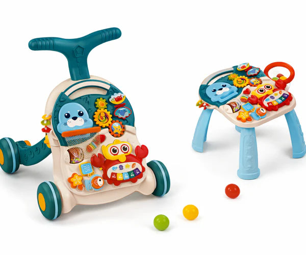 Huanger 2-in-1 Baby Walker and Activity Table