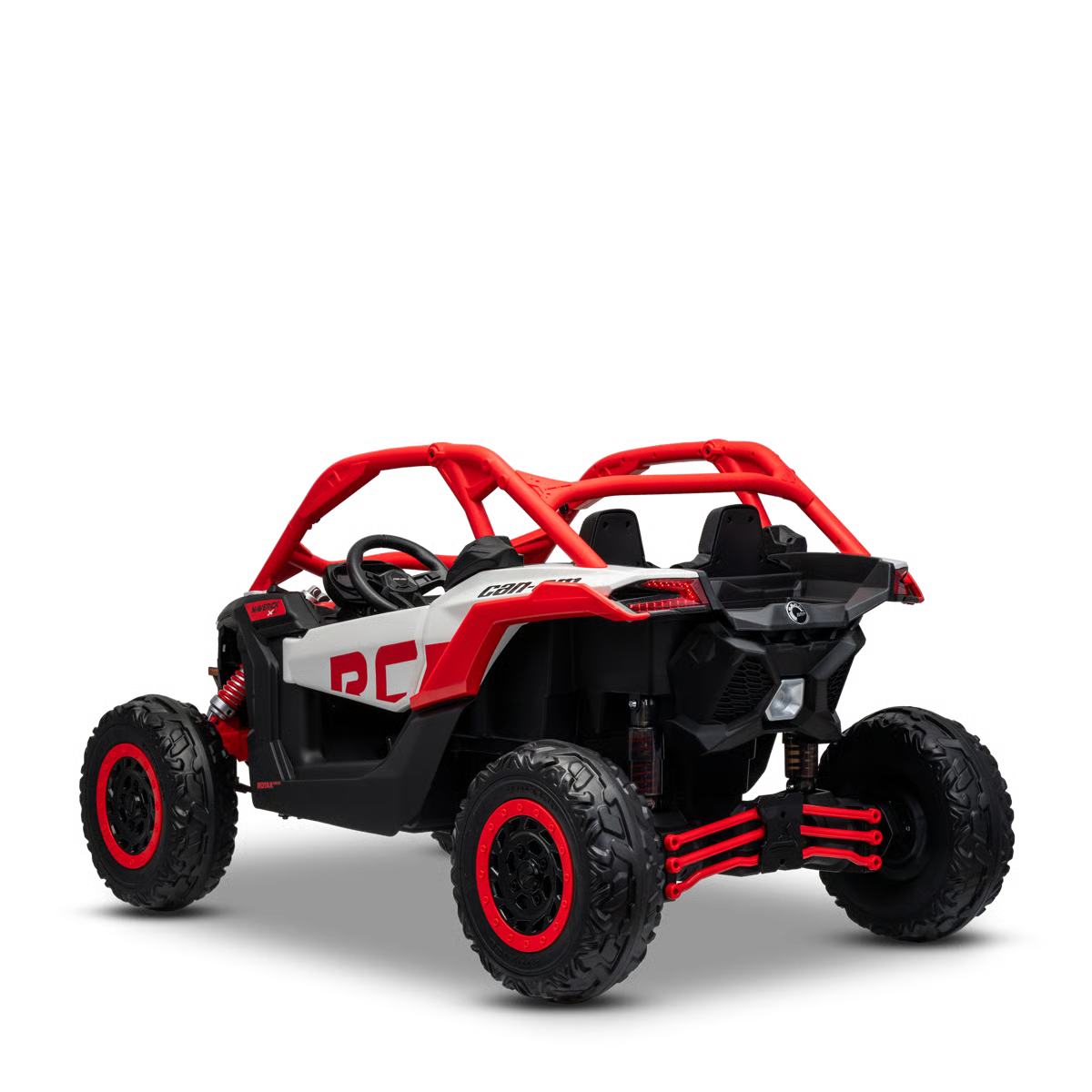 Buggy Électrique Enfant 24V Style Tout-Terrain – Rouge, 2 Places, Télécommande Parentale & Phares LED
