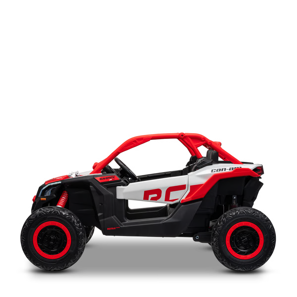 Buggy Électrique Enfant 24V Style Tout-Terrain – Rouge, 2 Places, Télécommande Parentale & Phares LED