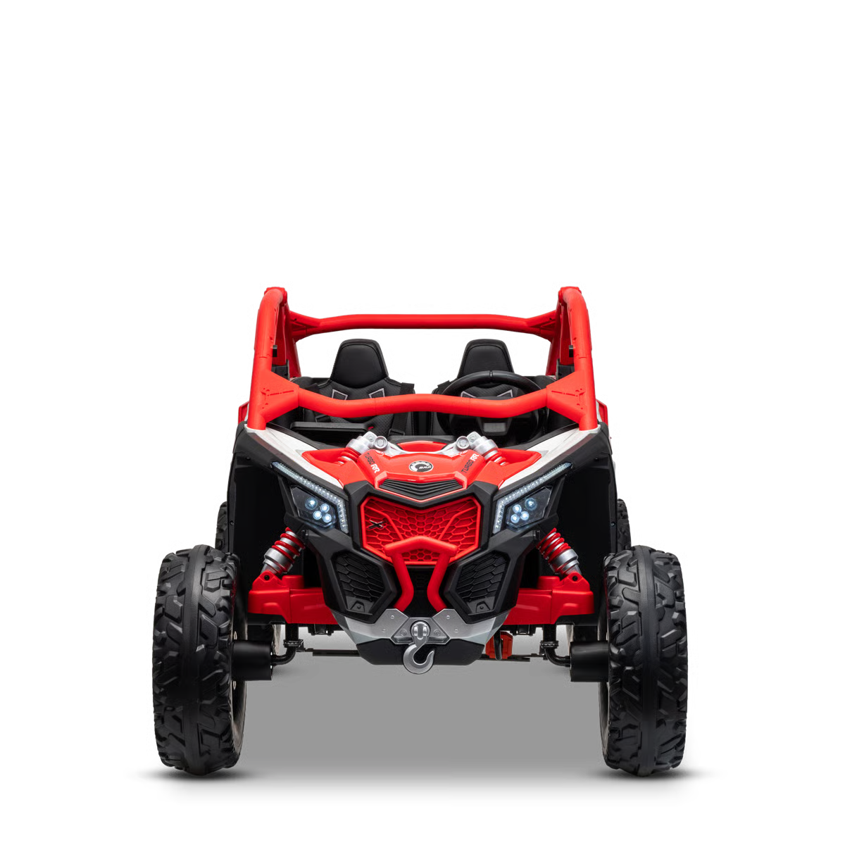 Buggy Électrique Enfant 24V Style Tout-Terrain – Rouge, 2 Places, Télécommande Parentale & Phares LED