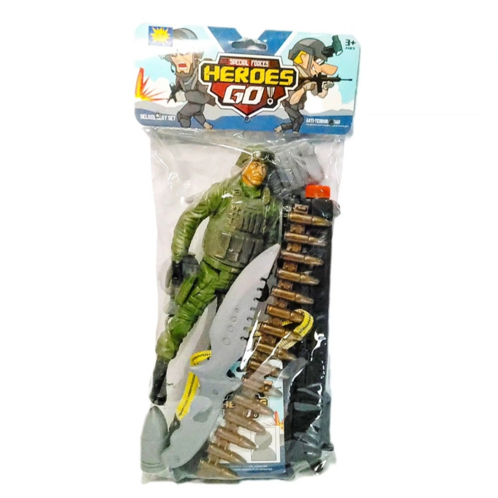 Set Militaire Heroes Go avec Accessoires