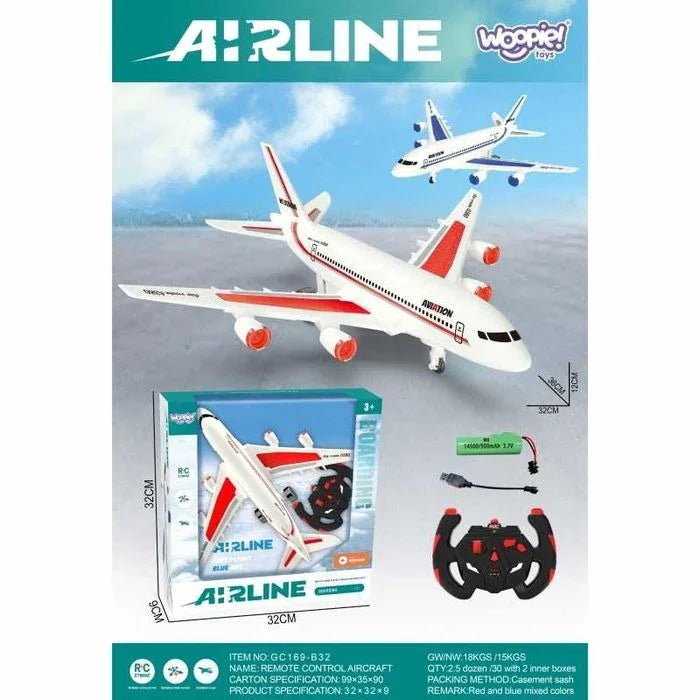 Le modèle JFC GC169-032 est un avion télécommandé de 27 MHz inspiré d'un avion de ligne A380.