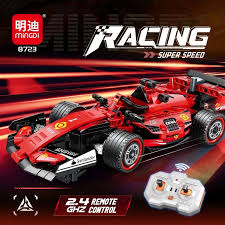 MingDi 8723 remote-controlled Formula 1 racing car building block set.