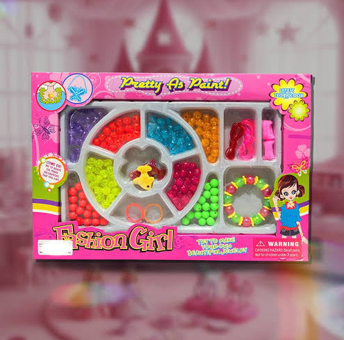 Coffret Perles Fashion Girl – Bracelets et Colliers à Créer dès 3 Ans