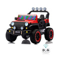 Voiture Électrique Jeep 4x4 2 Places 12V pour Enfants – 4 Moteurs, Télécommande | 1 à 10 Ans blanc - Rouge
