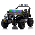 Voiture Électrique Jeep 4x4 2 Places 12V pour Enfants – 4 Moteurs, Télécommande | 1 à 10 Ans blanc - Vert)
