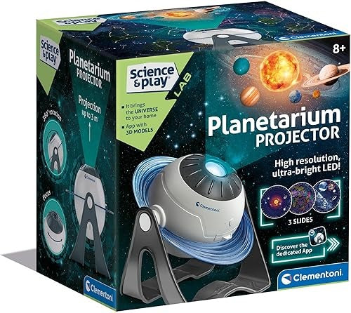 Clementoni - Projecteur d'étoiles : avec lumières, Application AR et Exploration Spatiale (Plus de 8 Ans)