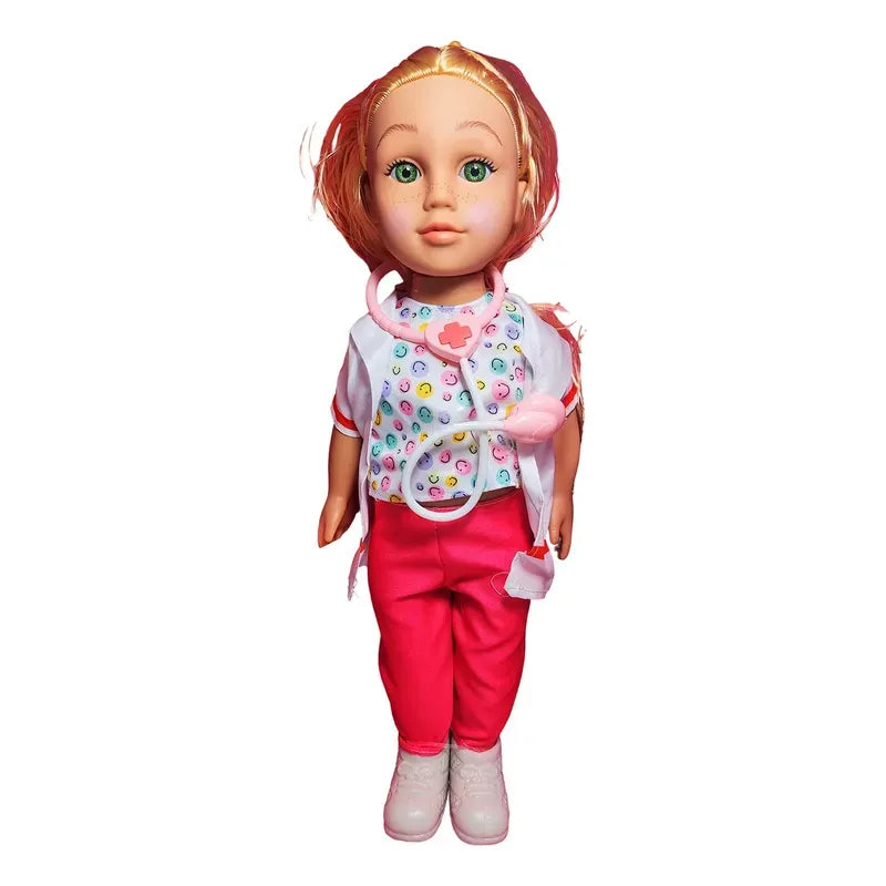 Poupée Vétérinaire / Médecin avec Chariot de Soin et Accessoires