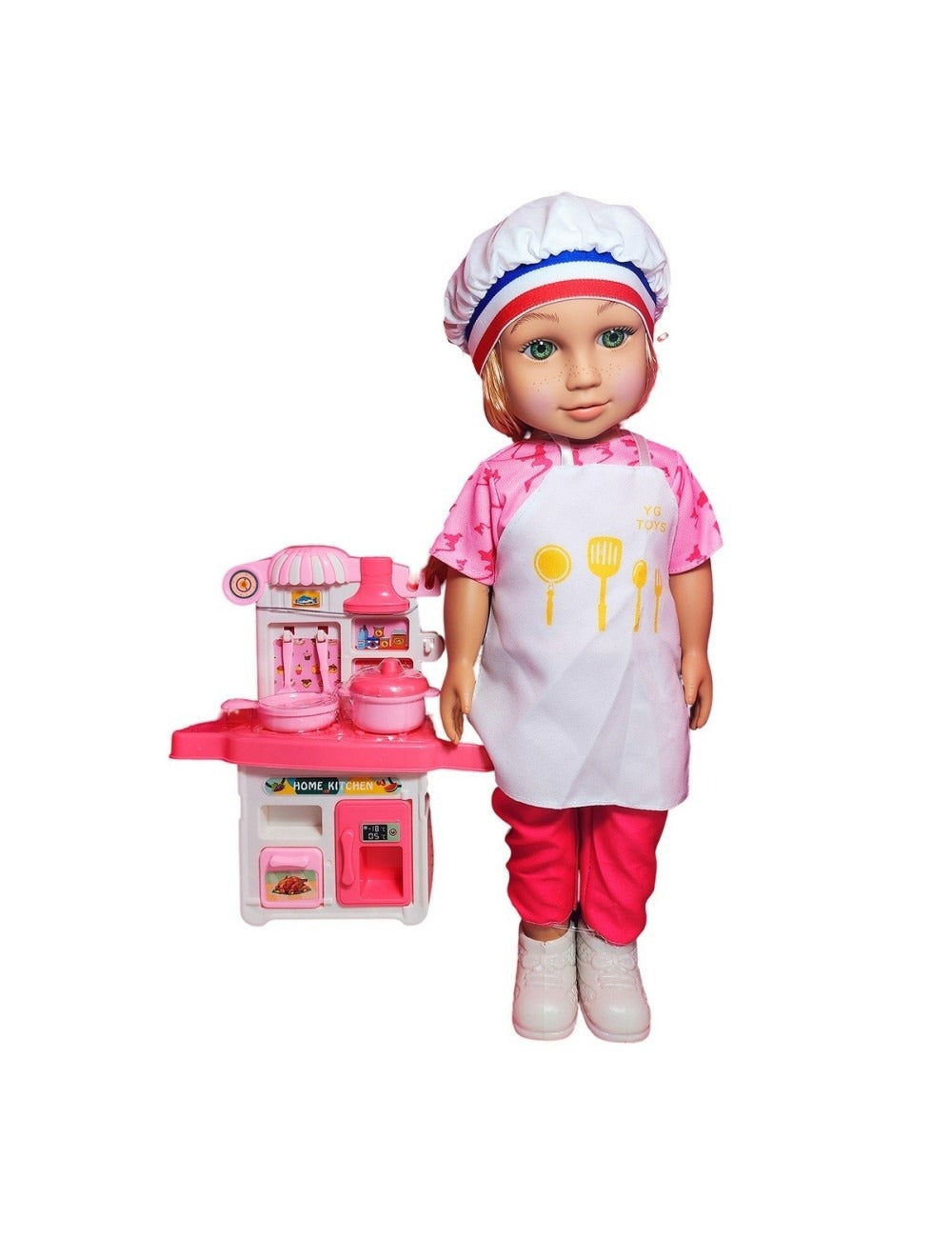 Poupée Cuisinière Amicbaly Girl – Avec Mini Cuisine, Toque de Chef et Dînette