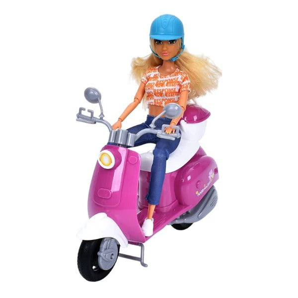 Poupée Mannequin Anlily avec Scooter Violet – Coffret "Driving Trip" avec Casque et Accessoires