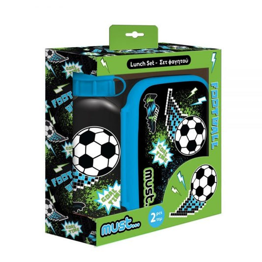 Ensemble Goûter "Soccer" - Boîte Goûter 800ml et Gourde Alu 500ml