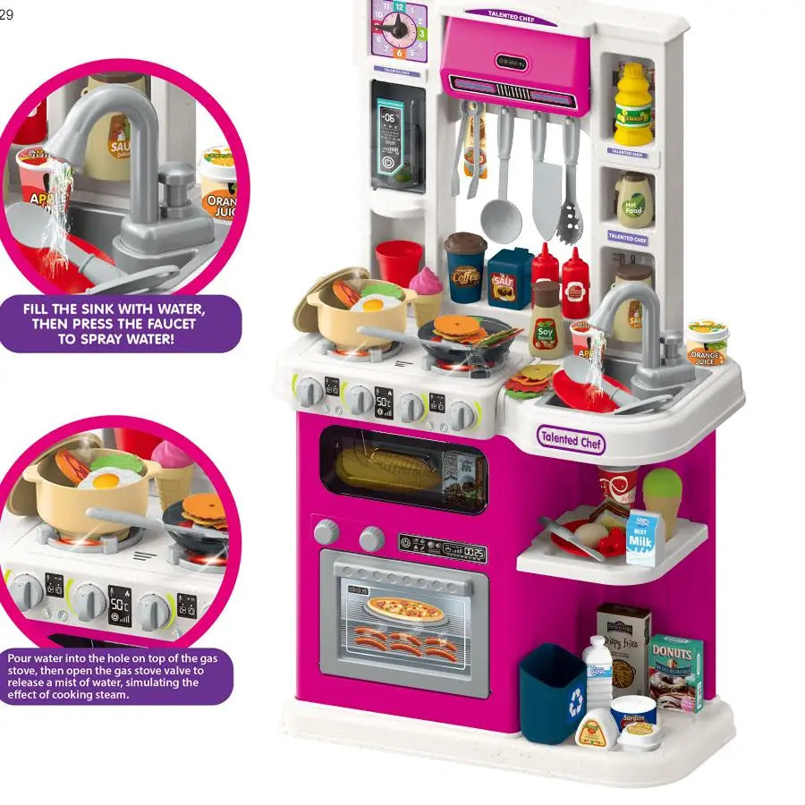 Cuisine Moderne pour Enfants – 92 Accessoires • Eau Réelle • Lumières & Sons