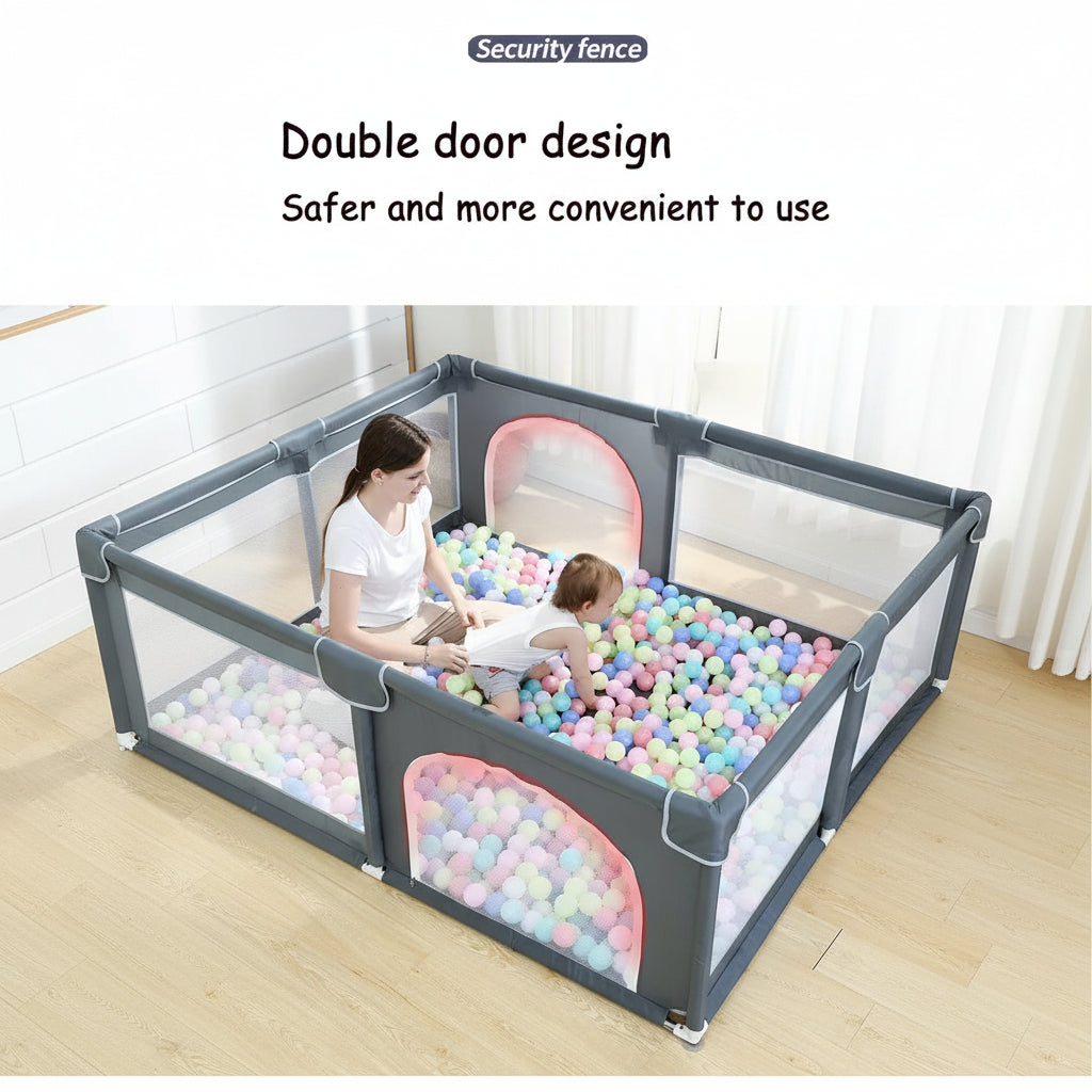 Grand Parc Bébé XXL – Aire de Jeux Sécurisée