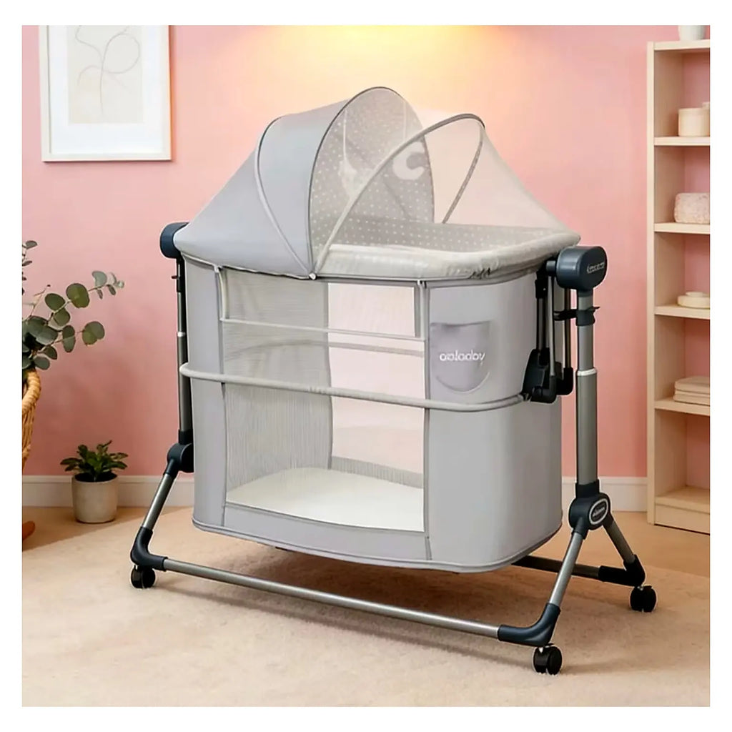 Berceau Cododo Électrique 3 en 1 Coolbaby – Dès la Naissance, Hauteur Réglable et Moustiquaire