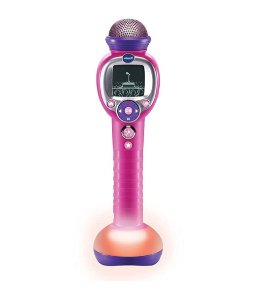 Micro Karaoké Enfant VTech Kidi SuperStar Rose – Effets Voix, Lumières & Jeux – Dès 5 Ans