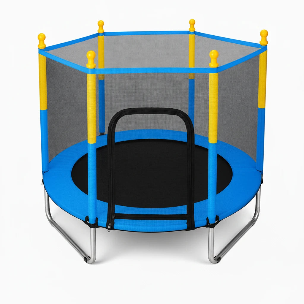 Trampoline Enfant 140 cm avec Filet de Sécurité – Stable, Résistant & Amusant