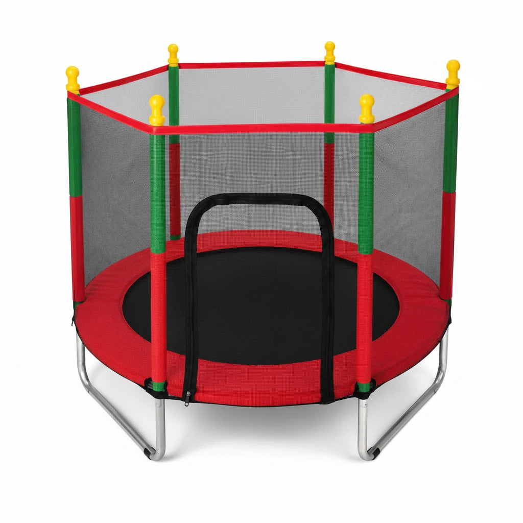 Trampoline Enfant 140 cm avec Filet de Sécurité – Stable, Résistant & Amusant