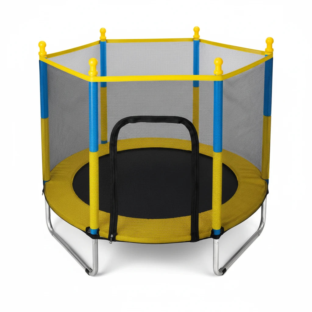 Trampoline Enfant 140 cm avec Filet de Sécurité – Stable, Résistant & Amusant