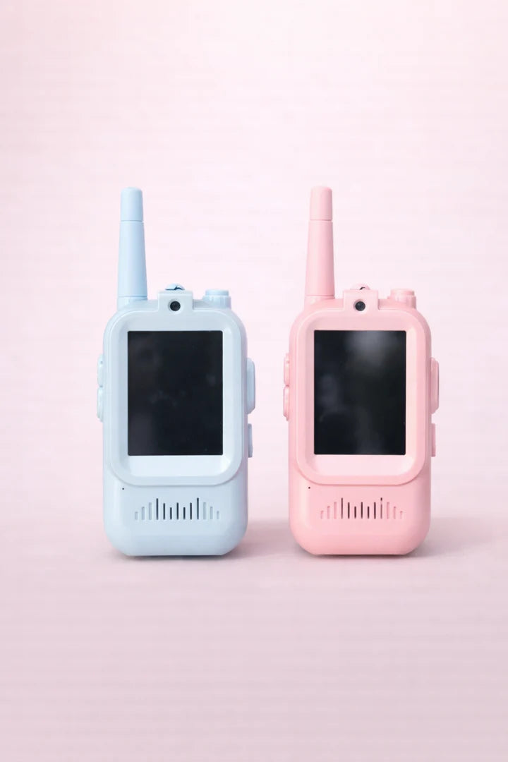 Ensemble de talkies-walkies vidéo pour enfants avec écran – Jouet de communication bidirectionnelle rechargeable pour enfants | Conversation vocale  (lot de 2)