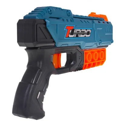 Pistolet Tactique "Turbo Attack Force" – Blaster Compact avec 6 Balles en Mousse