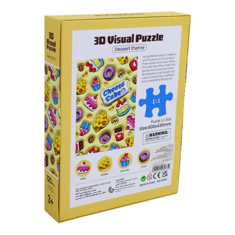 Le puzzle visuel 3D Playfulmario a pour thème les desserts.