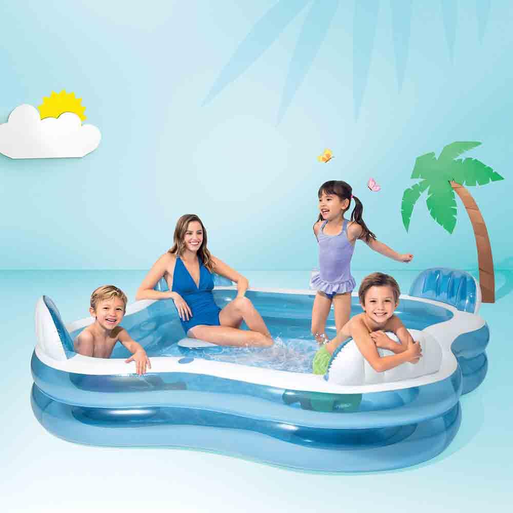Piscine Gonflable Familiale Intex – Centre de Natation 229 × 229 × 66 cm dès 3 Ans