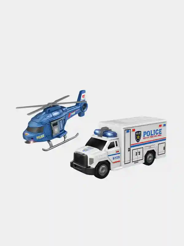 Ensemble de véhicules de police Jiansheng à l'échelle 1:20
