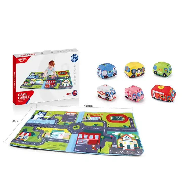Huanger brand Cloth Vehicles Game Carpet Set
