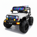 Jeep Électrique Enfant Style Toyota 4x4 avec LED – De 1 à 5 Ans - Blanc