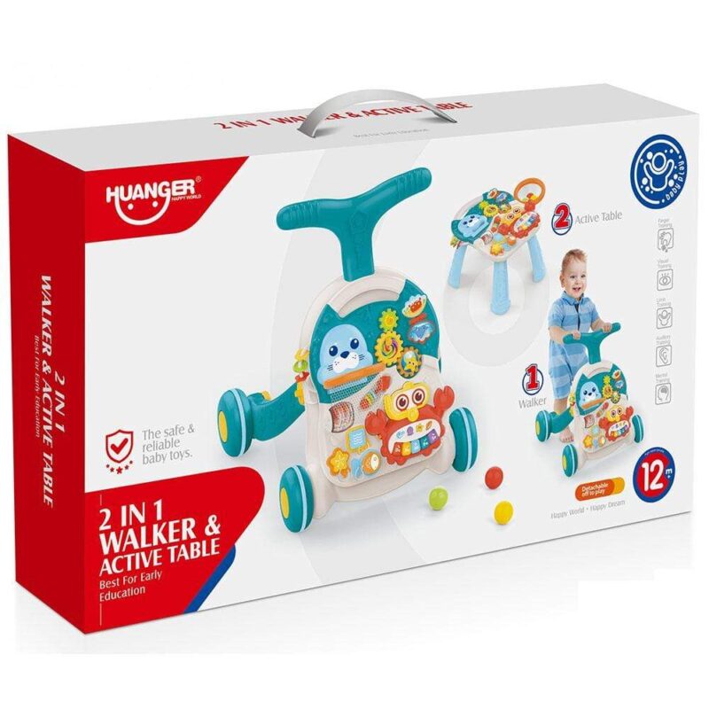 Trotteur et Table d’Activité Interactive 2 en 1 – Huanger