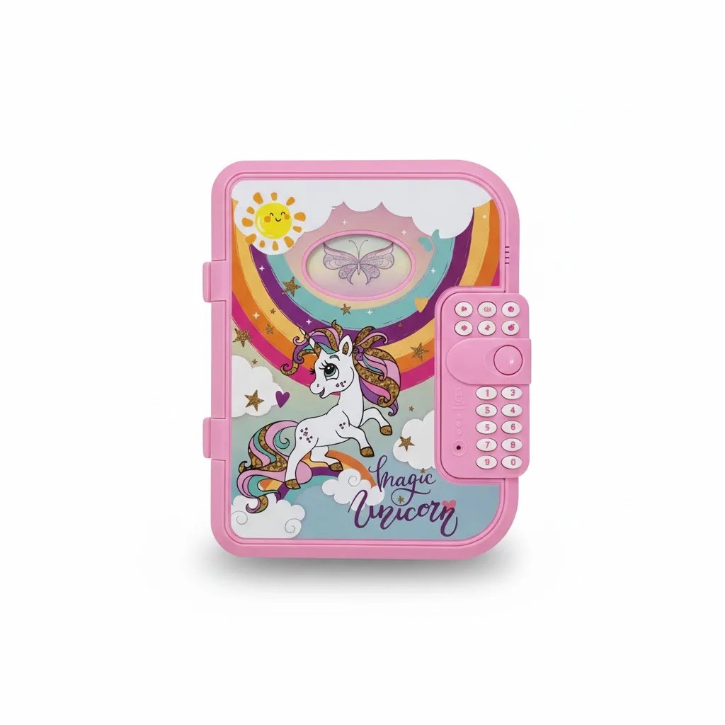 Journal Intime Électronique Secret Safe Notebook – Licorne Magique avec Code Secret et Effets Sonores