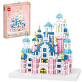 Ensemble de construction QS08 « Château de fées », avec un motif de princesse rose et bleu