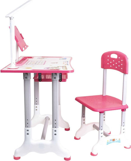 Bureau d’Étude Enfant Réglable avec Chaise & Rangement – Plastique Renforcé, Plusieurs Couleurs