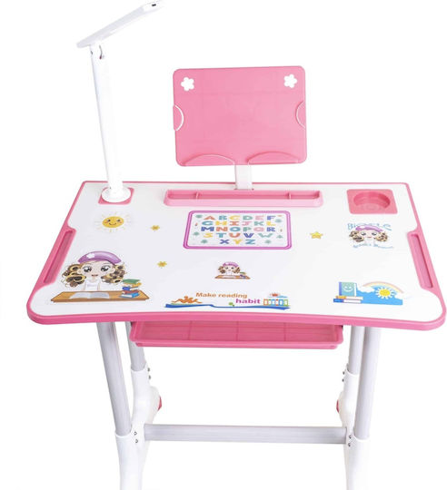 Bureau d’Étude Enfant Réglable avec Chaise & Rangement – Plastique Renforcé, Plusieurs Couleurs